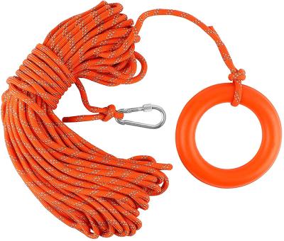 China Durable Factory Customized Reflective Orange Floating Floats Reling Water Rescue Safety Rope for sale