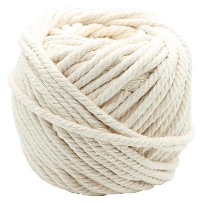 China 100% Sustainable Cotton Twine Twisted Cotton Rope Diy Craft Cotton Rope Twine Different Size for sale