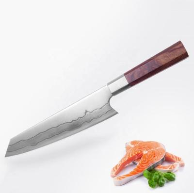 China Viable Ultra Sharp Chef Knife Japanese Kitchen Damascus Rosewood Handle Red Chef Knife for sale