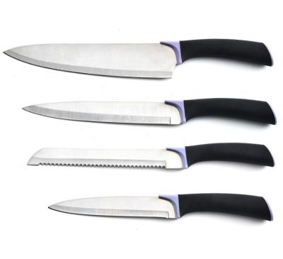 China Stocked 4 Pieces Professional Chef Knife Set For Kitchen Stainless Steel Knife Set for sale