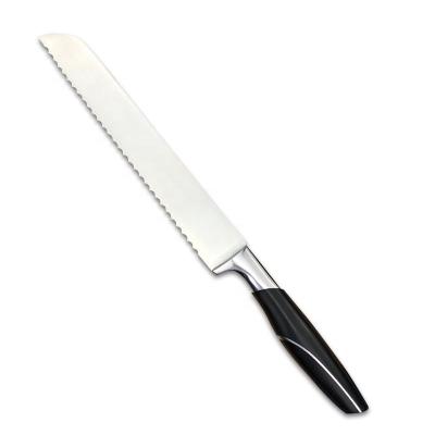 China Sustainable 8 Inch Bread Knife Cake Knife Black Stainless Steel Bread Knife for sale