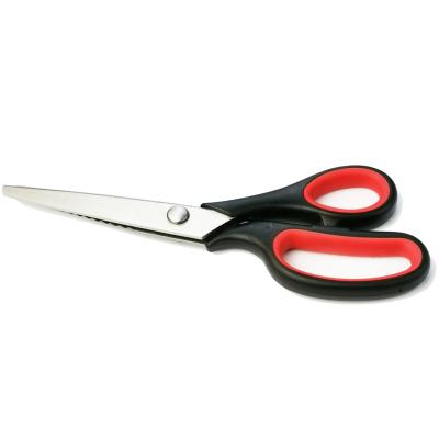 China Fabric / Paper Cutting Scissors Serrated Comfortable Handle Crafts Serrated Cutting Scissors Sewing Scissors for sale