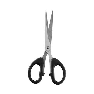 China Office Home Universal Clipping General Use Stainless Steel Sharp Blade Stainless Steel Scissors 20Cr13 Handle Black Plastic Student Shears for sale