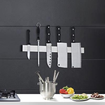 China Wall Mounted Premium Kitchen Utensil Rack Home Kitchen Knives Magnetic Stainless Steel Knife Holder for sale