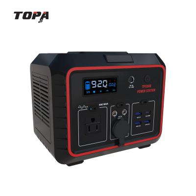 China TOPA OEM ODM Pure Sine Generator 300W Rechargeable Solar Portable Power Station Lithium Power Station for 296Wh Backup Power for sale