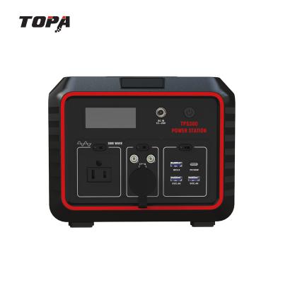 China TOPA 300W 6.6mm 296Wh Portable Bank Supplies High Poweer 14.8v 50ah Battery Pack Outdoor Power Station for sale