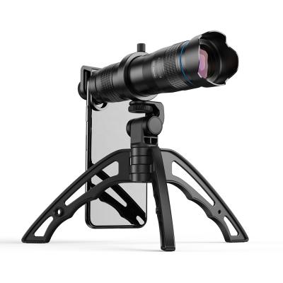 China Telescope Telephoto Mobile Phone Lens 28X Monocular Telephoto Lens with Tripod for iPhone Camera Lens for sale