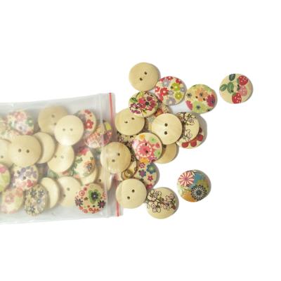 China 15mm Wooden Cute Viable 2-Hole Buttons for DIY Sewing Craft for sale