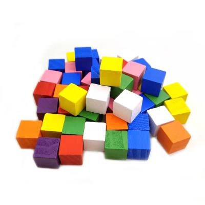 China Europe Colored Wooden Cubes 0.6inch 8 Assorted Colors Adjust Wooden Blocks for sale