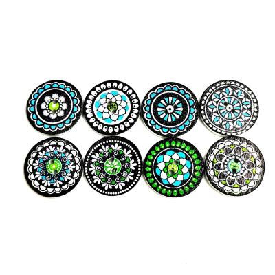 China Europe retro painted 2 hole button wood material for sewing diy project for sale