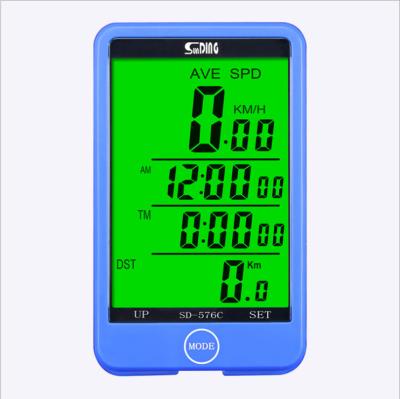 China Wireless Speed ​​Sensor Smart Backlight Big Screen LCD Display Bicycle Cycling Computer Hot Waterproof Wireless Tachometer Odometer for sale