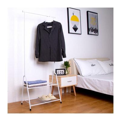 China Heavy Duty Easy Assemble Clothing Garment Rack Coat Hanger Rack With Shelf for sale