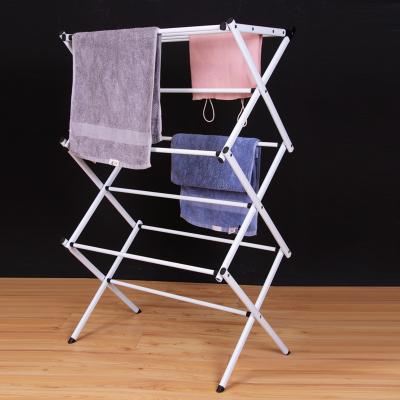 China Aluminum Portable Collapsible Collapsible Folding Balcony Dryer Cloth Hanger Rack Clothes Drying Rack For Laundry for sale