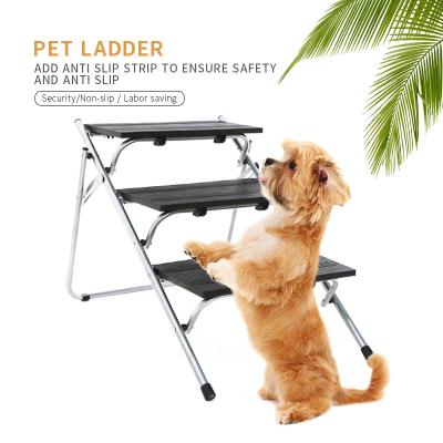 China Sustainable Collapsible Waterproof Non-slip Adjustable Cat And Dog Pet Climbing Stairs for sale