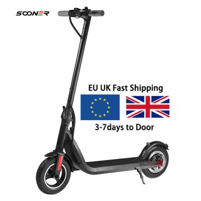 China Warehouse 10inch escooter 350W 10.4Ah unisex European stylish adult electrico folding scooter UK EU electric scooter for sale