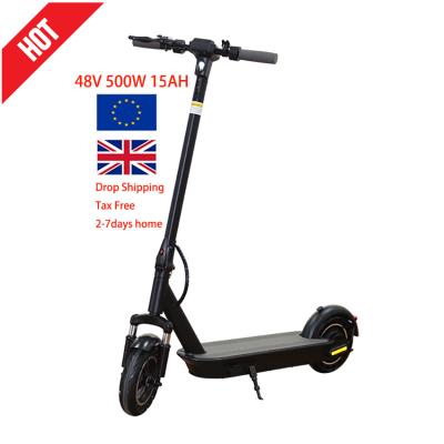 China DDP Unisex EU Warehouse 48V 15A 500W UK Long Range 40KM Max Mileage Portable Foldable Adult Electric Mobility Kick Scooter for sale