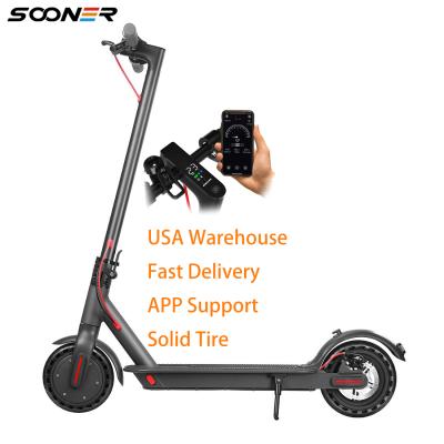 China Unisex USA Free Shipping Similar 350w 7.8ah 36v MI M365 Electric Kick Scooter Solid Tire for sale