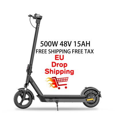 China DDP UK Europe Folding Electric Scooter 500W 10inch Unisex Long Range Powerful Electric Scooter Free Shipping for sale