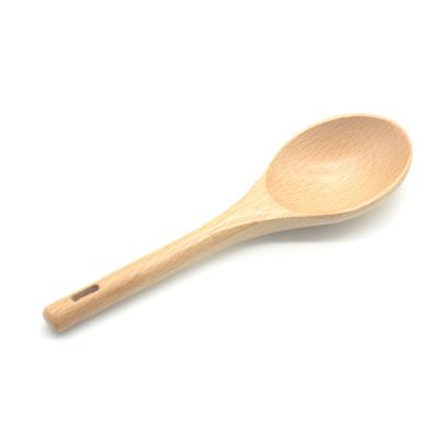 China 15.3cm Viable Protein Powder Round Funny Wholesale Wooden Spoon for sale