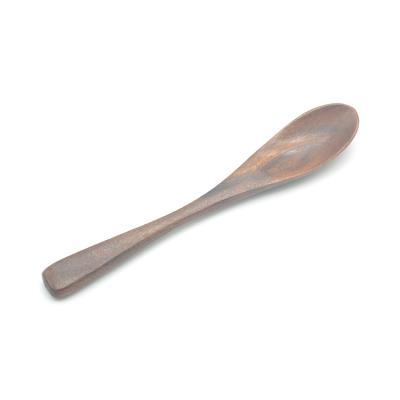 China Viable Custom Sharp Flat Tail Small Matcha Tea Spice Wooden Spoon for sale