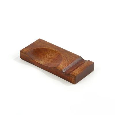 China Sustainable Custom Eco-Friendly Display Wooden Fork Spoon Chopstick Rest Holder Stand for sale