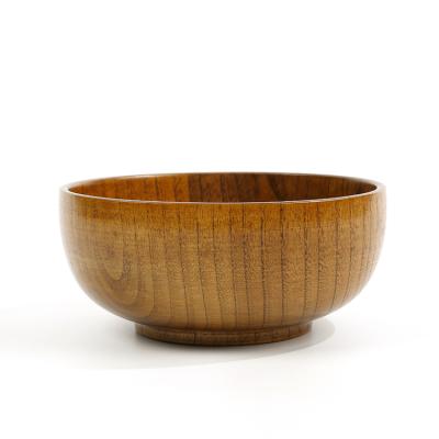 China Vintage Wooden Bowl of Sustainable Natural Solid Huge Food Salad for sale