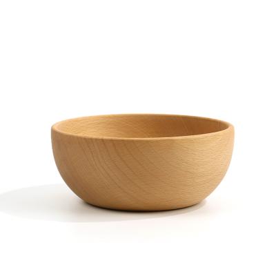 China Viable Decoration Natural Beech Tableware Fruit Salad Noodle Household Household Sauce Bowl for sale