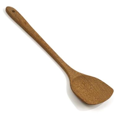 China Sustainable Kitchen Utensil Flat Heat Resistant Wooden Wok Spatula for sale