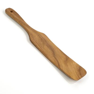 China Sustainable Narrow Kitchen Utensil High Heat Wooden Spatula Spurtle for sale