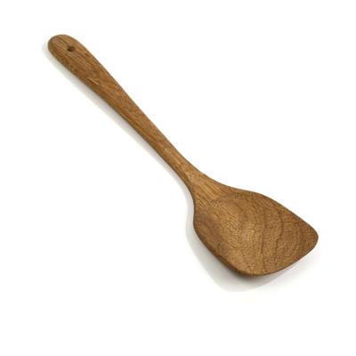 China Wholesale Customized Sustainable Household Kitchen Utensils Handle Cooking Food Rice Solid Wood Spatula for sale