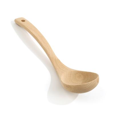 China Large Kitchen Sustainable Wholesale Cookware Wooden Spoon Scoop for sale