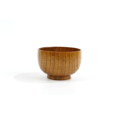 China Pure sustainable high quality home cute kids handcraft night vintage high temperature resistance natural wood bowl for sale