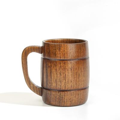 China Sustainable Wooden Handle Tea Coffee Beer Barrel Cup Mug for sale