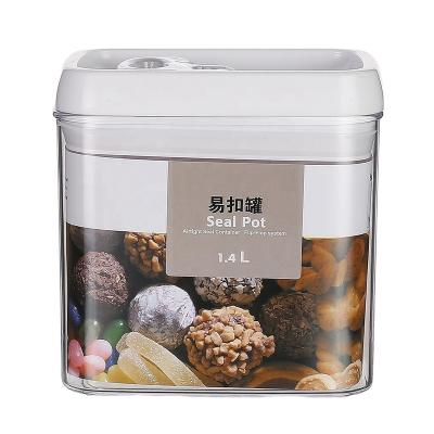 China Kitchen Refrigerator Storage Box 1500ml Plastic Airtight Food Canister for sale