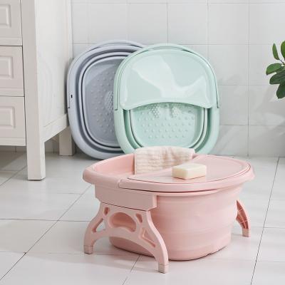 China Supplier Portable Wholesale Feet Relax Plastic Foldable Basin Foot Tub Wash Basin for sale