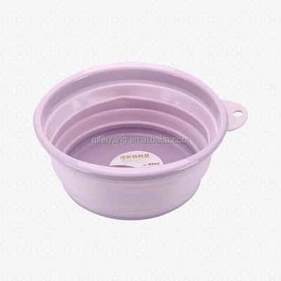 China Sustainable Collapsible Plastic Folding Wash Basin Washbasin With Hanging Hole for sale