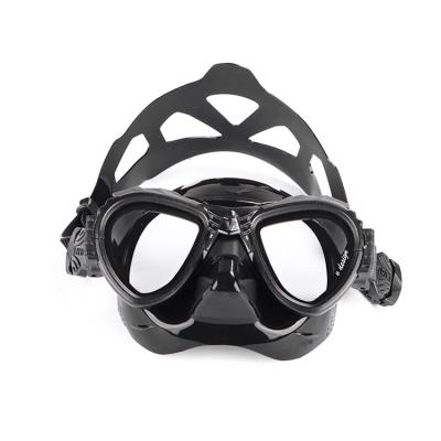 China 2021 Silicone Strap Design PC Frame Silicone Ear Widened Anti-fog Diving Mask for sale