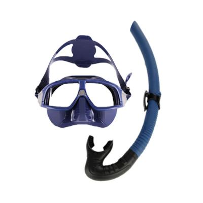 China High Quality Lens Silicone Resin Diving Equipment Snorkeling Mask Air Intakes Swimming Snorkeling Set Set for sale