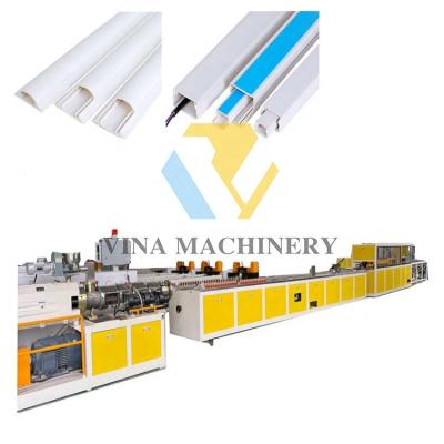 China Wire PVC 80X100 Fire Resistant Plastic Cable Trunking Making Machine PVC Trunking Extruder Making Machine Production Line for sale