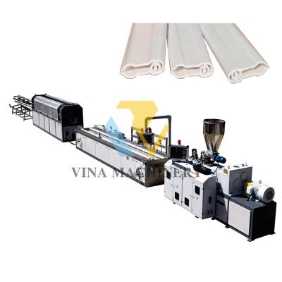 China Yarn PVC Curtain Fabric Card Strip Flange Extrusion Equipment/Manufacturing Machine Production Line for sale