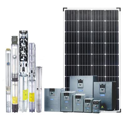 China Developing World Water Solutions Well Pump Solar Powered Pump AC DC Solar Submersible Water Pump For Agriculture Irrigation for sale