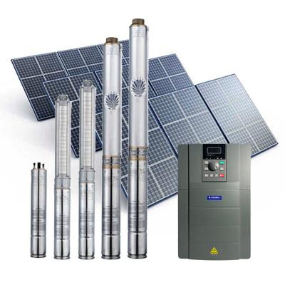 China Solutions 1HP - 150HP Solar Submersible Water Developing World Water Pump With Panel Solar Power Water Pump Kit for sale