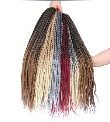 China Low Temperature Flame Retardant And Sweat Resistant Synthetic Box Braids Crochet Extension Hair Synthetic Long Straight Box Braids For Black Women for sale