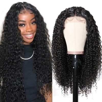 China Curly Afro Kinky Curly T Part Wig Full Lace Closure Hair Wig 26 Inches for sale