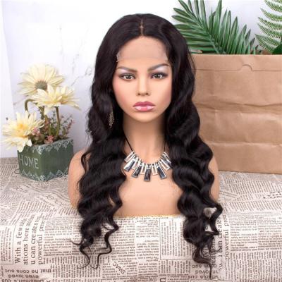 China Loose Wave Loose Wave Wig Cuticle Aligned Brazilian Virgin Pre Plucked 30 40 Inch Glueless 4*4 Lace Closure Cheap Swiss Hair Wigs for sale