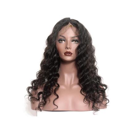 China Original Loose Deep Wave Wig Cuticle Aligned 100% Indian Human Hair Full Lace Front Closure Scalp Headband 360 Unprocessed Wigs for sale