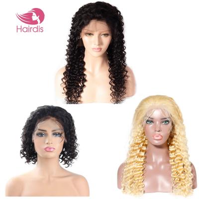 China Hot Brazilian Deep Wave 12 Full Lace Wig 16 26 28 30 32 34 40 Longest 50 Inch Virgin Lace Front Human Hair Wig With Baby Hair for sale