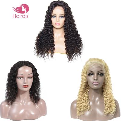 China Cambodian Deep Wave Wig Deep Mink Glueless Pre Exotic Blonde Wave Factory Straight Plucked Virgin 360 Full Lace Front Human Hair Wig for sale