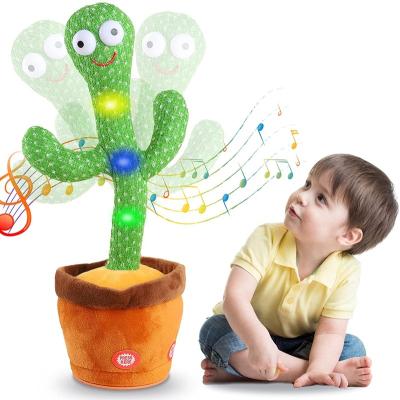 China Plush Dancing Cactus Electric Singing Saxophone Cactus Dancing Toys Recording Plush Toy Singing Dancing Cactus for sale