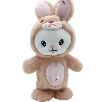 China Cartoon Toy Electric Plush Toys In animal costumes lovely cute plush that can sing record and run electric stuffed high quality for gift for sale